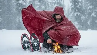 Bushcraft in -30&deg;C Alaska: Campfire Cooking, Axe Work & A Cozy Shelter.