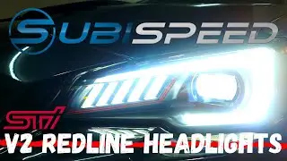 SubiSpeed V2 Redline Headlights - 2015-2020 WRX, 2015-2017 STI Install!