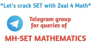 Telegram group for MH SET 2021 Mathematical science