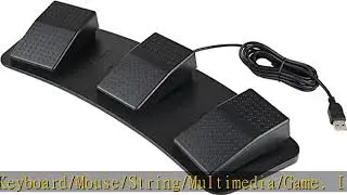 Powboro USB Foot Pedal PC Triple 3 Keys Foot Control Switch Keyboard HID Programmable Shortcut Hotk