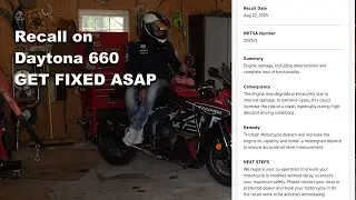 Major Safety Recall: Triumph Daytona 660 Owners Must Watch