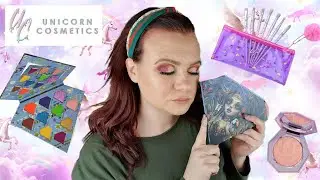 UNICORN COSMETICS Totemic Eyeshadow Palette, Glow Ting Highlighter & Brushes REVIEW
