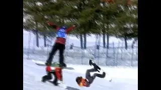 Snowboard hopeful breaks his neck in h0rr0r Winter Olympics fall&hellip; but gets up to finish his heat