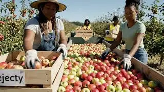 Inside the Apple Factory &ndash; Sorting, Washing & Juice Processing | The Whole Process