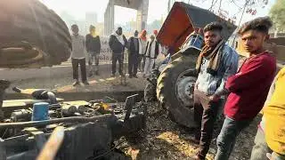 पंधाना मे कोहरे की वजह से हुवा हादसा हुवे ट्रैक्टर के 2 टुकड़े  #pandhana #news 