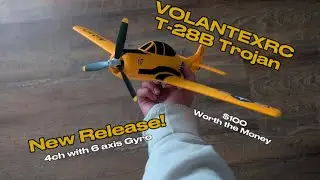 Brand new VOLANTEXRC T-28B Trojan (yellow) 4ch RC plane 