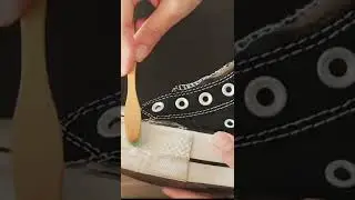 ASMR Cleaning black Converse #asmrsounds