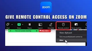 Как удалённо управлять экраном другого человека в Zoom | Предоставить доступ к удалённому управле...