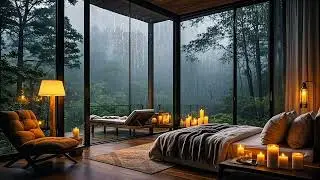 Sounds Rain and Thunder on Window Overcome Insomnia, Relax, Relieve Stress, Fast Sleep
