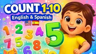 Count to 10 in English & Spanish | Fun Preschool Counting Song for Kids