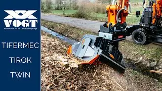 Gestr&uuml;ppmulcher f&uuml;r den Baggeranbau - TIFERMEC TIROK TWIN