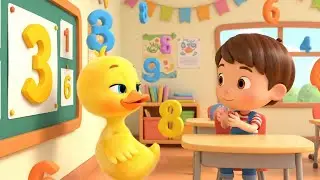 Baby Duck Goes to Big School 🦆🏫📚 | 3D Animated Nursery Rhyme for Kids