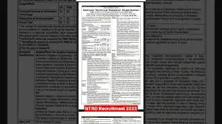 NTRO Recruitment 2023 #ntro #jobplacement100 #jobs #bharti #recuitment2023 #noukri #governmentjobs