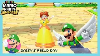 Super Mario Party Jamboree - Daisy's Field Day | Luigi Gameplay (Showdown minigame)