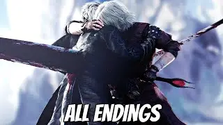 Devil May Cry 5 ALL ENDINGS PS5 Pro Remaster (4K 60FPS) DMC5 Special Edition