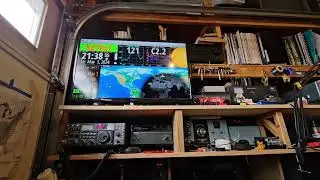 Moved my ham clock over to the main station. ham radio raspberry pi