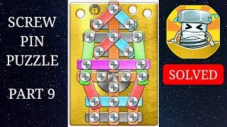 SCREW PIN PUZZLE LEVEL 9, (SUB LEVEL 2/2) SOLVED (ANSWERS)
