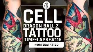 CELL DRAGON BALL Z TATTOO COLOR | TIME-LAPSE #115