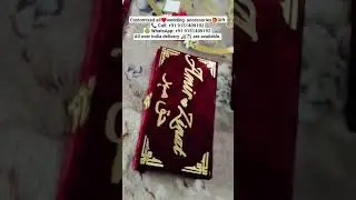 Customized wedding all accessories Gift🎁📞:- 9151409192#Dupatta#Thumb board#pen# booklet# maherbox#