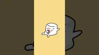 Marshall just being silly again. 💕💕 #marshmallows #stickers #digitalart #stickyandmellow #mellow