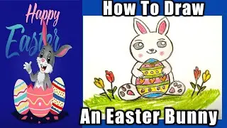 How to draw an Easter Bunny|| Easter Bunny Easy Drawing|| Happy Easter || Easter Egg Drawing