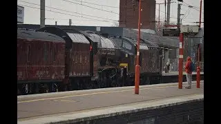 LMS 6201 Princess Elizabeth moving north to Carnforth. 22/2/18.
