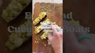 Egg Salad Cucumber Boats