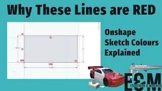Объяснение работы с линиями эскиза в Onshape: что означают синие, черные, красные и пунктирные ли...