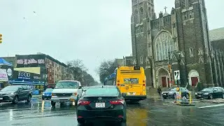 ASMR DRIVING in Light Rain for Relaxing | NEW YORK CITY | BRONX | Fall 2022 | 2160p 4K Video Quality