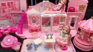 7-Minute Unboxing Adorable Princess Dream House Suitcase Toy Review | ASMR