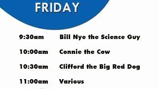 CER Two Friday morning lineup (July 2018)