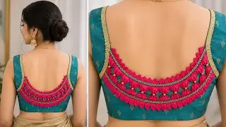 New fancy blouse back neck design cutting and stitching 