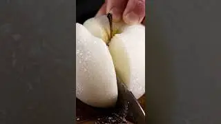 ASMR Frozen White Apple 🍎 Cutting #shorts #satisfying #viral #asmr #apple