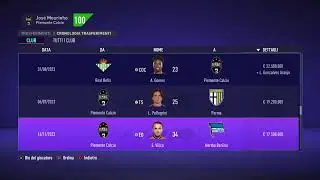 FIFA 21 Carriera Juve Trasferimenti