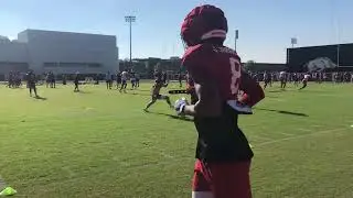 Video from Day 12 of Arkansas football fall camp - WRs vs DBs in boxing gloves