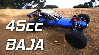 Rovan Baja 5B 45cc RC Buggy Rips Local BMX Track
