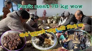 Adhiraj and Surya has c*u*t pig 78 kg, how big? Best and organic meat @MilanSampangvlog