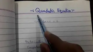 Quadratic equations | Solve Quadratic Equations By Factoring | Hindi/ Urdu