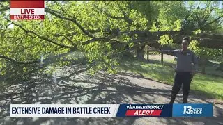 Storms cause extensive damage in Battle Creek, Kalamazoo