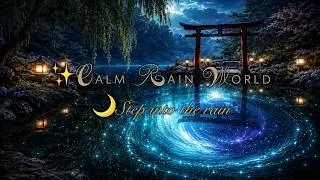 🌌⛩️ Magical Shrine Lake Rain for Deep Sleep | Relax & Fall Asleep Fast