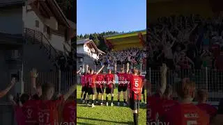 Slavlje igrača FK Sloboda Tuzla i navijača u Olovu nakon pobjede protiv NK Stupčanica Olovo ( 0:1 )