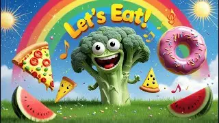 The Food Parade Song for Kids | Fun Learning with Pizza, Fruits, Donut & More!