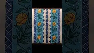 Drawing a suitable pattern for a door curtain.//