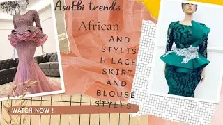40+African lace skirt and Blouse//stylish Nigerian lace styles//latest peplum skirt and Blouse 2025