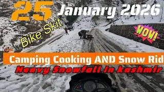 Heavy snowfall in kashmir | Camping Cooking and Snow Ride | Gulmarg Kashmir Snowfall today |