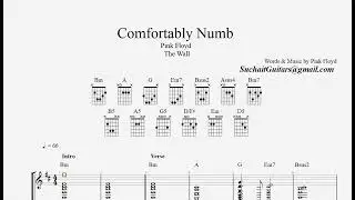 Comfortably Numb JGS Grade 5 Guitar Lesson - chords & solo (tabs & notations)
