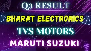 BEL | Maruti Suzuki down 👇 | TVs Motors Q3 Results 💥