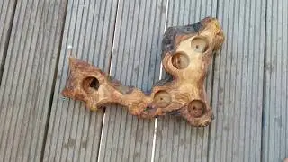 Making a Beautiful Candle Holder From Olive Root