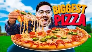 I Ate Biggest Pizza Slice In The World  Pizza Eating Challenge