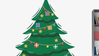 how to make christmas tree🎄🌴drawing|christmas tree easy step by step|christmas tree drawing for kids